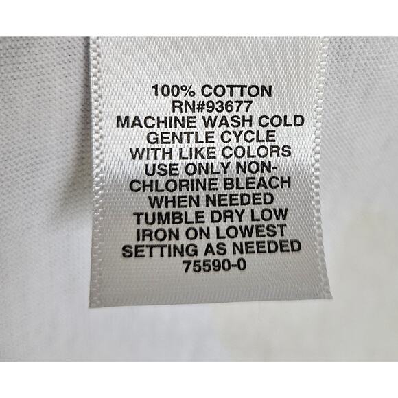 LIZ CLAIBORNE Women's L Dress Shift Green White Tropical Floral Pockets Cotton - Picture 9 of 9